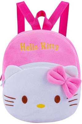 Bling Baby Cute Hello Kitty Kid's Soft Cartoon School Backpack Plush Bag Waterproof School Bag(Pink, 5 L)