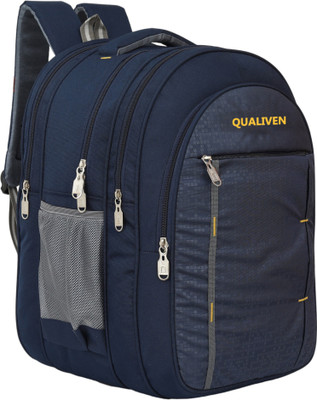 QUALIVEN High Quality Stylish Casual Waterproof School Bag Class 6th to 10th Waterproof School Bag(Dark Blue, 70 L)