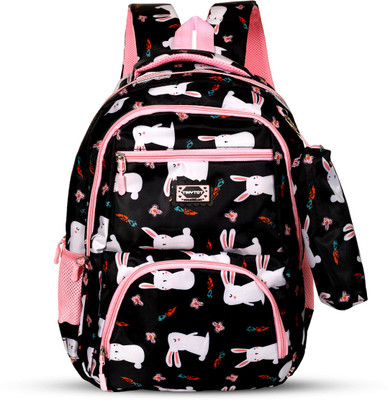 Tinytot SB128_01 School College Travel Bag Backpack Waterproof Backpack(Black, 30 L)