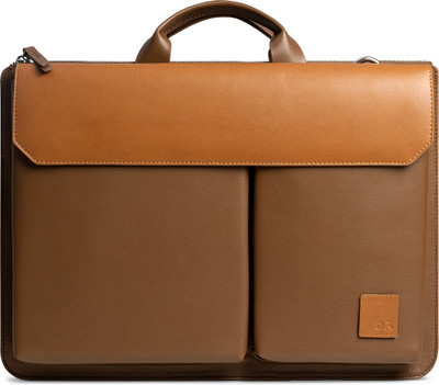 DailyObjects Urban Tech Laptop Briefcase Bag - Medium Messenger Bag(Brown, 1 L)