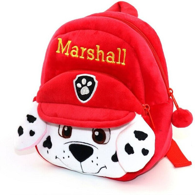 HappyChild Marshall Kids Plush for 2 to 5 year Child School Bag(Red, 10 L)