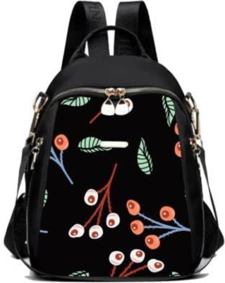 KGN Women's Stylish Multi Pocket Cherry Printed Backpack Shoulder Bag Backpack(Multicolor, 5 L)