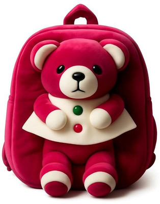 mbeat Teddy Soft Cartoon School Bag,for Baby/Boys/Girls for Nursery, Preschool Backpack(Pink, 7 L)