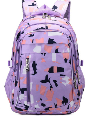 Tinytot Collage,Traval backpack 2nd standard onward Waterproof School Bag(Purple, 30 L)