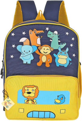 Frantic Kids Bag for Prenursery/Nurseary/Picnic/Birthday Backpack(Yellow, Blue, 18 L)