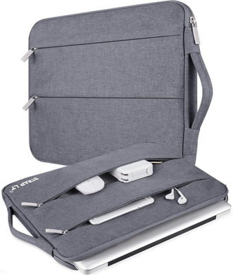 Straplt Tablet Handle Waterproof Laptop Sleeve/Cover(Grey, 16 inch)
