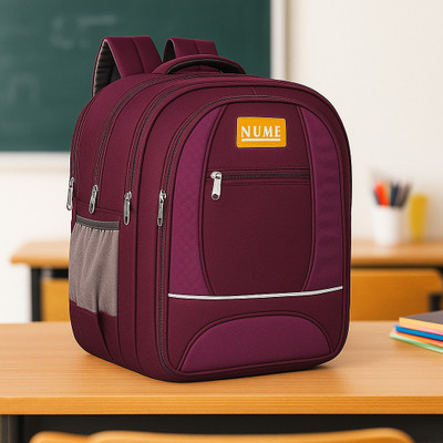 NuMe 5th to 10th Class School bag Waterproof Stylish Tuff Backpack Waterproof Backpack(Purple, 90 L)