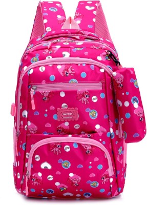 Tinytot SB118_03 School Backpack College Bag Travel Bag with Pencil Pouch 2nd Standard onward Waterproof School Bag(Pink, 26 L)