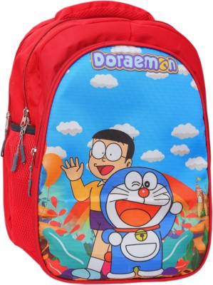 Maglan Doremon Print (Primary 1st-4th Class) Waterproof School Bag(Red, 25 L)