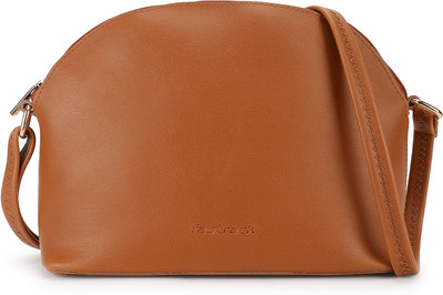 Fastrack Solid Sling Bag(Brown, 4.437 L)