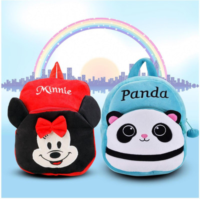 Aveek A_FF Red Minnie With Blue Panda21_a Backpack(Blue, 13 L)