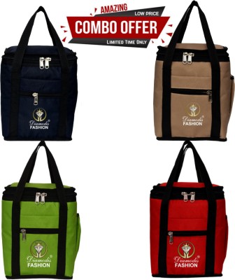 DIAMODIS FASHION New Trendy Hiquality All Age Combo lunch bag tiffin bag 4 Keep Food Hot and Warm Waterproof Lunch Bag(Black, Beige, Red, Green, 4 L)