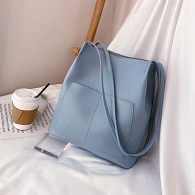 aesthetic Trendy Daily Use Shoulder Bag Waterproof Messenger Bag(Light Blue, 15 L)