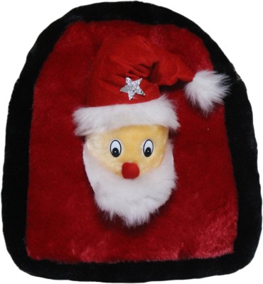 Tickles Soft Fabric Christmas Santa School Bag For Kids School Bag(Red, 4 L)