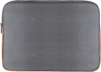RJR Laptop Sleeve Case | 15.6 | Zipper Closure | Water Repellent PVC | Grey & Tan Laptop Sleeve/Cover(Dark Grey, 15.6 inch)