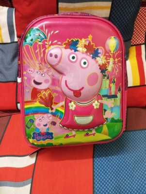 KSV Firefly Small Kids 3D Peppa pig GIRLS Cartoon School Bag Travel (Play- KG)class 14inch Waterproof School Bag(Multicolor, 21 L)
