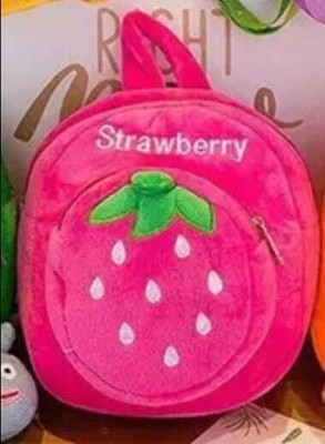 Heaven Decor High Quality Pink Strawberry Kids Bag Cute Small Soft Plush. Backpack(Pink, 10 L)
