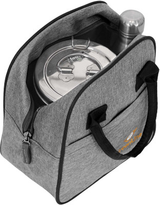 greeneline Insulated Lunch Bag for School Collage Office &Picnic for Boys & girl Lunch Bag(Grey, 10 L)