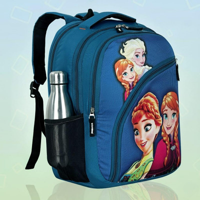 ZERUS frozen cartoon kids backpack for girls with stylish design multi compartments Waterproof School Bag(Multicolor, 20 L)
