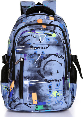 Tinytot Stylish & Trendy School Collage Travel Backpack 2nd Standard onward Waterproof School Bag(Blue, 30 L)