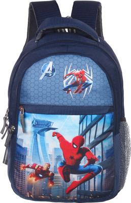 rts bags Lightweight Unisex Kid's 20L Spiderman School Bag for (Nursery to 1st class) Waterproof School Bag(Blue, 20 L)
