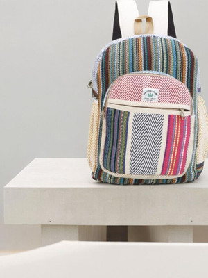 AC Aquarius creation Hemp Laptop Bag Backpack/Traveler Bag (Multi Designs) Backpack(Multicolor, 45 inch)