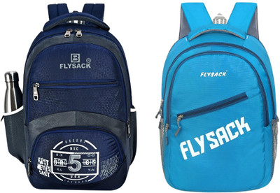 FLYSACK NS-FS008_Navy Blue & FS033_BLUE Laptop Bag(Blue, Blue)