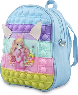 SAEKOS Princess Pop it Bagpack ( Blue Colour) Waterproof Backpack(Multicolor, Blue, Multicolor, 5 L)