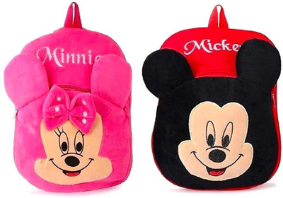 Aveek A_FF 7EE_AVK-Minnie With Mickey_pk_38_a Backpack(Red, Pink, 13 L)