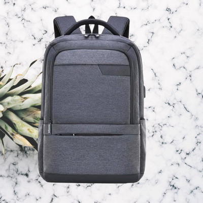 HouseOfCommon backpack school bag laptop bag office college travel backpack(S-19*12) 30 L Backpack(Black, Grey)