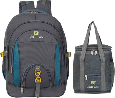 Liker Travel Luggage Backpack Laptop Large 30 L Spacy unisex Bag for college & office latest Backpack Waterproof School Bag(Grey, 35 L)