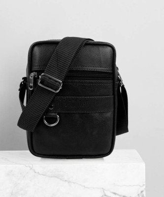 Eclizz Black Sling Bag Stylish coll and trendy crossbody bag for men