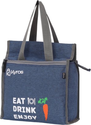 Kyros Lunch Tiffin Box Blue Eat Enjoy 301 for School Office Picnic Tiffin bag Waterproof Lunch Bag(Blue, 4 L)