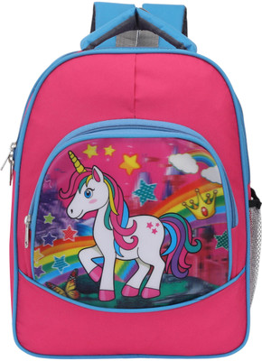 ARISTOTOUR Unicorn Pre-school 35.5 cm Nursery (LKG/UKG/1st to 5th std) Boys & Girls bags Waterproof School Bag(Pink, Light Blue, 30 L)
