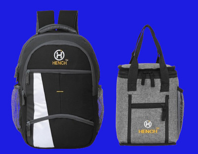 Hench Stylish School Bag for Unisex_H147 Waterproof School Bag(Black, 40 L)