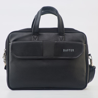 dafter Polyester Finish Laptop Sleeve Case Bag | Stylish Business & Office Bag Waterproof Messenger Bag(Black, 10.8 L)