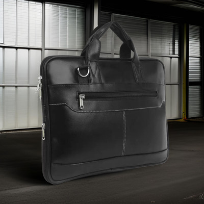 Shivra Men & Women Black Messenger Bag