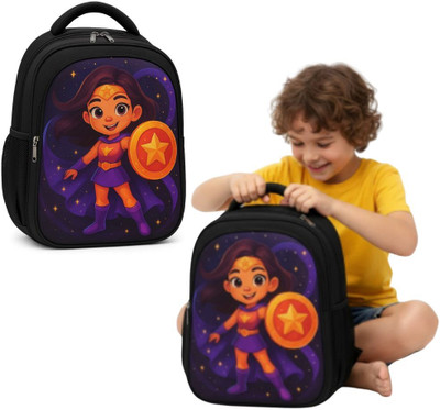 MOSU Star Queen Adventure School Bag Waterproof School Bag(Black, 26 L)