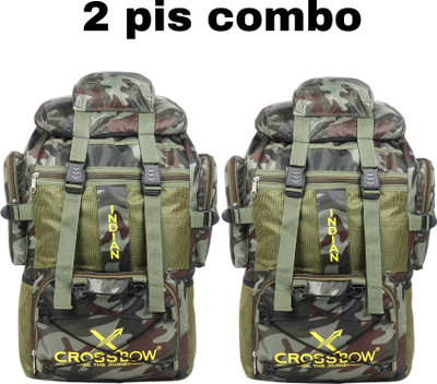 Crossbow EXTRA LARGE HIGH QUALITY RUCKSACK BAG FOR TRAVEL LUGGAGE CAMPING BAG Waterproof Weekender(Green, 90 L)