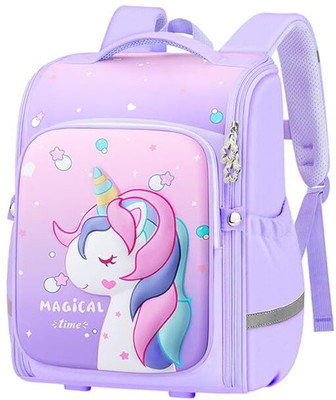 Toriyox 17 L Unicorn Backpack for Kids Shoulder School Bags for Girls,Backpack for Girls Waterproof School Bag(Pink, Purple, 17 L)