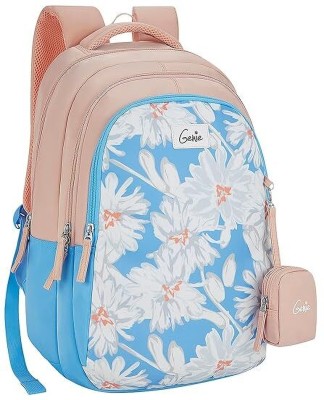 Genie Gaze 36L Blue School Backpack Waterproof School Bag(Blue, Beige, 36 L)