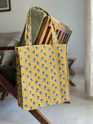 Sillvat Tote Bag Shoulder Bag(Yellow, 16 inch)