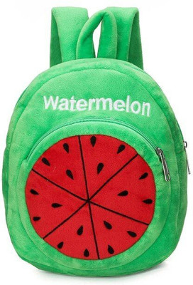 HappyChild Kids Bag for Boys and Girls, Cute Soft Plush Animal Cartoon Backpack 1-6 Years School Bag(Green, Red, 10 L)