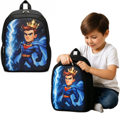 MOSU King Super King Cartoon Backpack Waterproof School Bag(Black, 26 L)