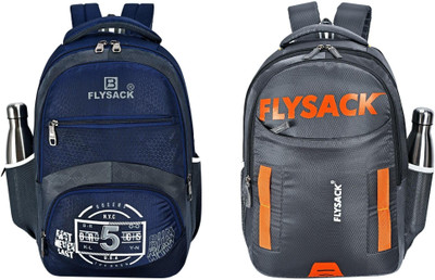FLYSACK NS-FS008_Navy Blue & FS012_GREY Laptop Bag(Blue, Grey)