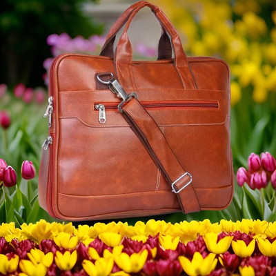 house of common Men & Women Tan Messenger Bag