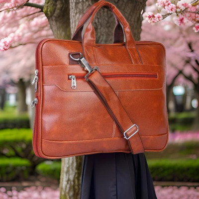 house of common Men & Women Tan Messenger Bag