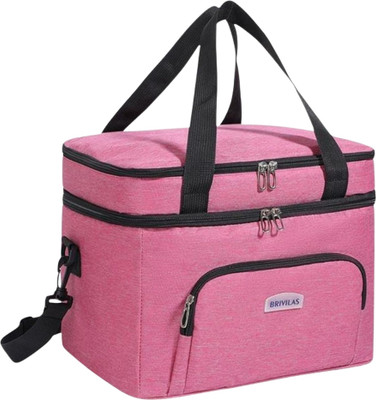 Gold Leaf Large Thermal Cooler Bag – Leakproof Insulated Lunch Tote with Strap (Pink) Waterproof Lunch Bag(Pink, Multicolor, 5 L)
