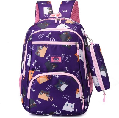 Tinytot SB129_02 School College Travel Bag Backpack Waterproof Backpack(Purple, 30 L)