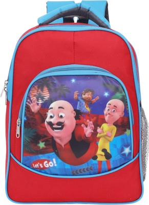 ARISTOTOUR Motu Patlu Pre-school 35.5 cm Nursery (LKG/UKG/1st to 5th std) Boys & Girls Bags Waterproof School Bag(Red, Light Blue, 30 L)